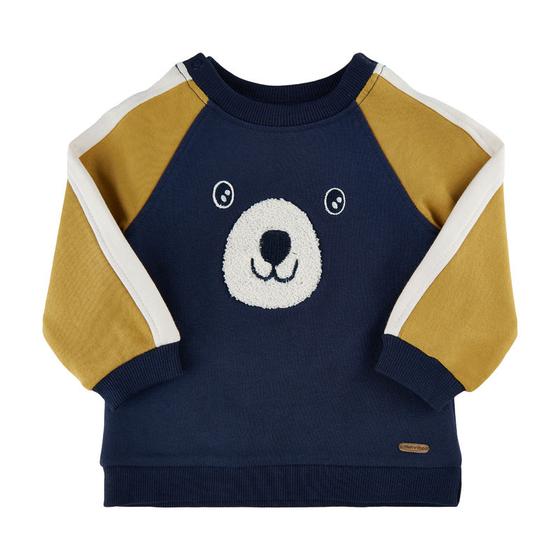 Sweatshirt mit Gesicht, weich angeraut, Biobaumwolle