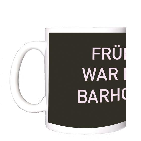 Alle, die Kneipen und Bars lieben, die am liebsten an der Theke sitzen sind bei dieser Tasse richtig - Der Kaffeebecher als das besondere Geschenk für Nachtschwärmer