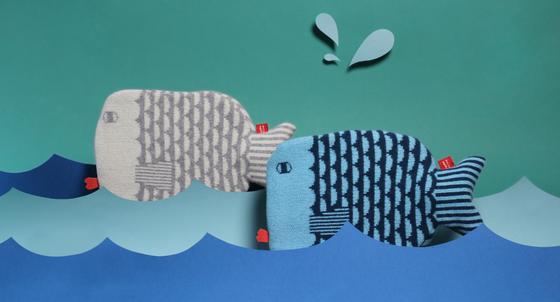 Finn Fish Blue Hot Water Bottle