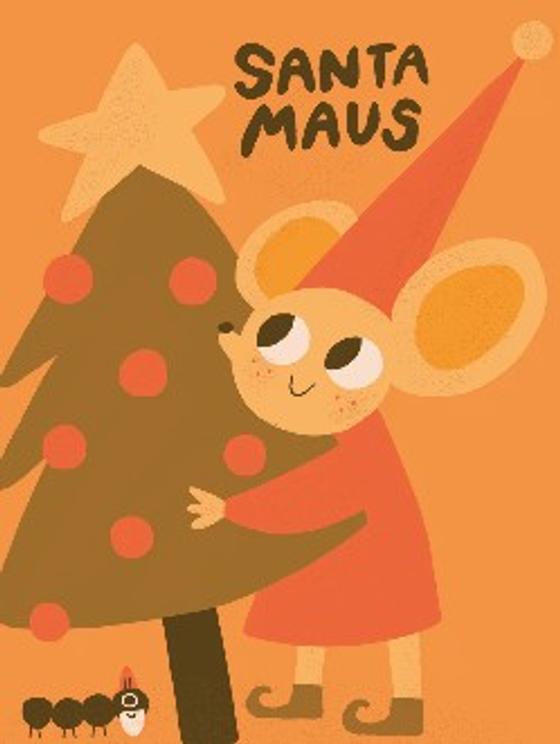 Postkarte Santa Maus von Slinga Illustration