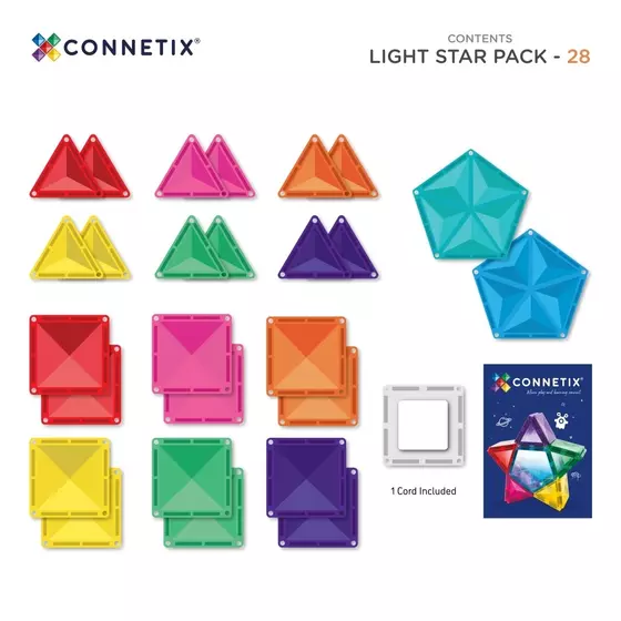 Connetix Magnetbausteine Light Star Pack 28 Teile
