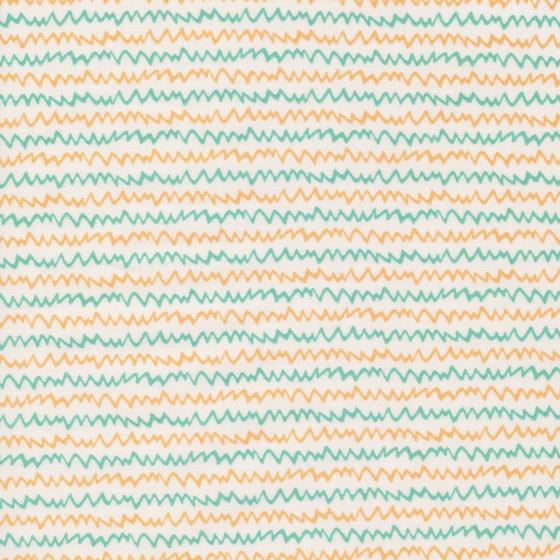 Tropical Garden Zickzack mint orange Cloud9 Stoff