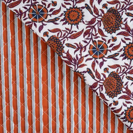 Quilted Doubleface Flowers cognac