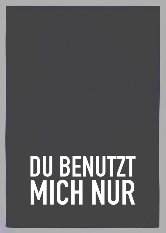 17;30 made in Hamburg Geschirrtuch DU BENUTZT MICH NUR - grau-weiß
