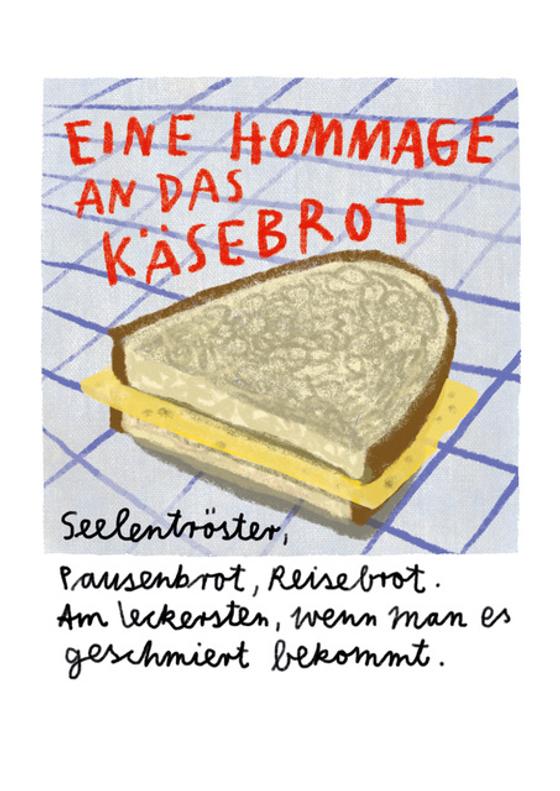 Silke Schmidt Mini Druck Käsebrot