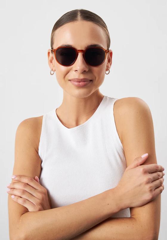 eco SHADES Sonnenbrille BONO -  transparent braun - Unikat 