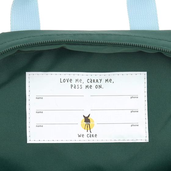 Lässig Kindergartenrucksack Square Little Gang Zitrone Dunkelgrün