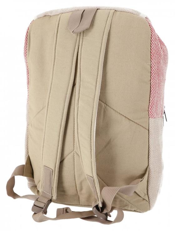 Ethno Hanf Rucksack gestreift - natur/multi
