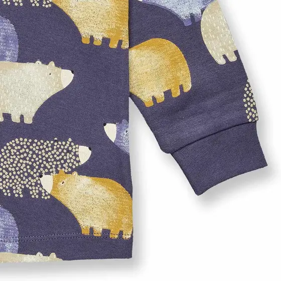 Sense Organics Pyjama Long John Bärendruck Blau