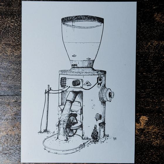 Postkarte - Mahlkönig