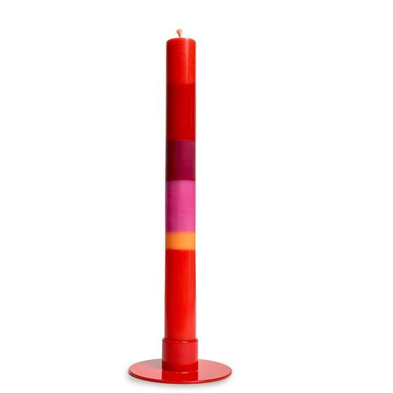 Kleine bunte Kerze Feliz Navidad