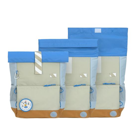 Lässig Kinderrucksack Rolltop Sunny Explorer Grün Blau