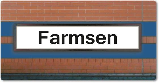 U-Bahn Hamburg Kühlschrankmagnet U-Bahnhof Farmsen, Hochbahn Linie U1, tom bäcker Geschenkidee Hansestadt, Souvenir, Elbe, Trabrennbahn, Oldenfelde, 