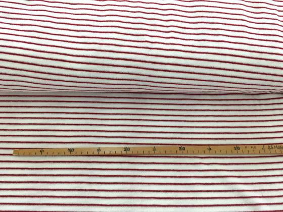 Frottee Streifen rot