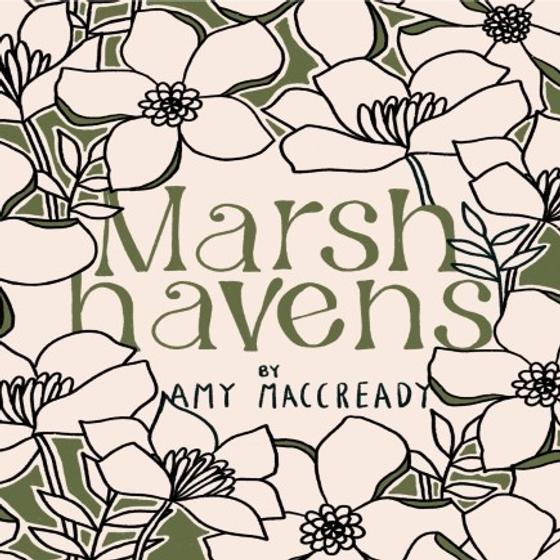 Marsh Havens Stoffkollektion von Amy MacCready für Cloud9 Fabrics mit natürlichen Mustern in sanften Küstentönen