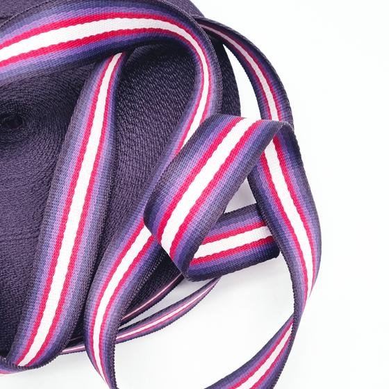 Gurtband Colorful Stripes 40mm - schwarz lla bordeaux