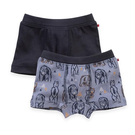 People wear Organic Boxershorts 2er Pack Grizzly Uni Nachtblau