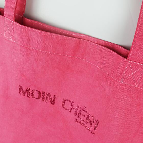 goldmarie Canvas Tasche MOIN CHÉRI - pastell pink - 35x48cm