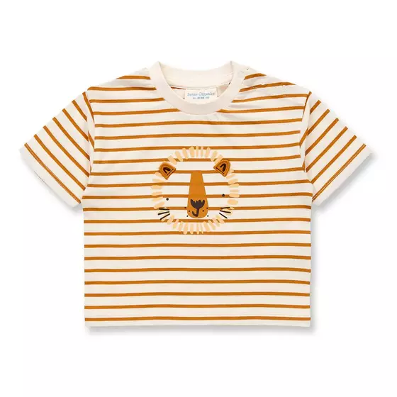 Sense Organics T-Shirt Anton Lion Curry Stripes