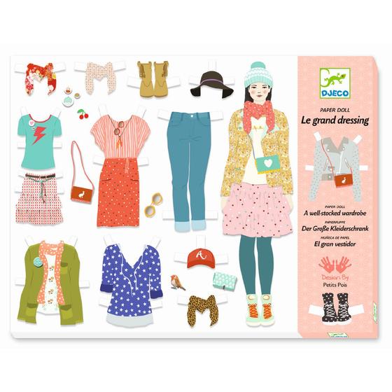 Papierpuppe "Der große Kleiderschrank"