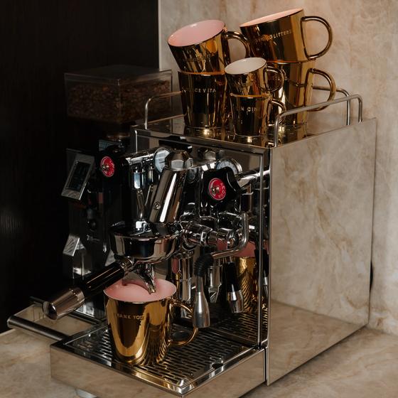 VONDELS Keramik Espresso Tasse CIN CIN - gold - 80ml - 2er Set