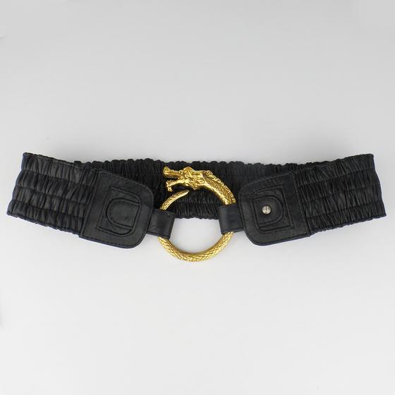 goldmarie Taillengürtel DRACHE schwarz-brass