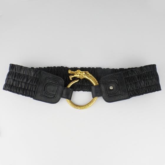 goldmarie Taillengürtel DRACHE schwarz-brass