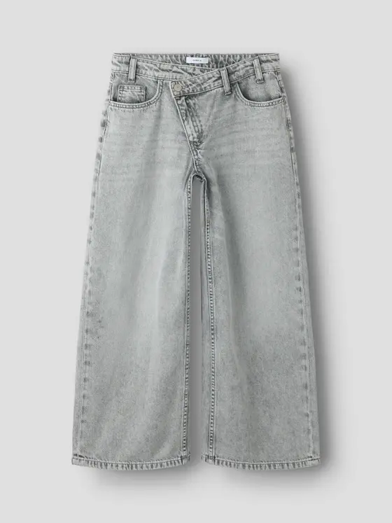 Name It X-Wide Bella Closure Jeans Light Grey Denim
