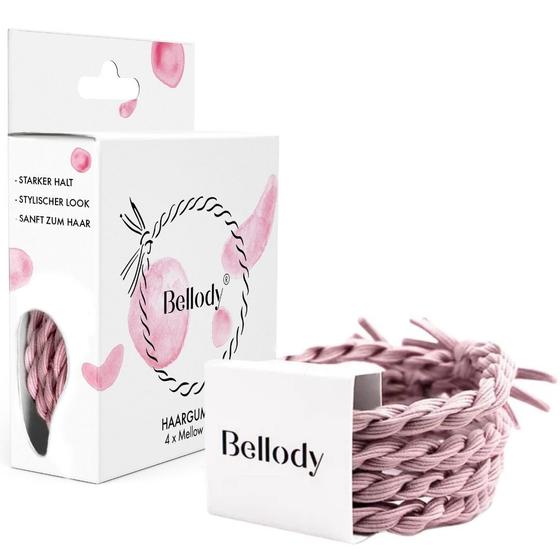 Beauty | 4er Pack Stylisch geflochtene Haargummis - Mellow Rosa