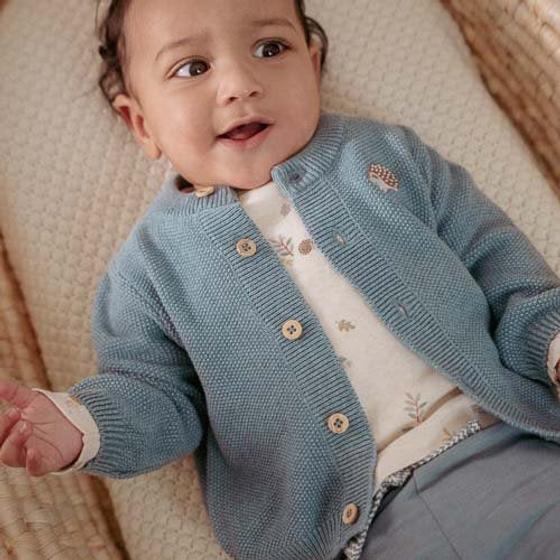 Little Dutch Strickjacke Forest Friends Blau