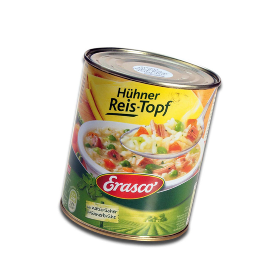 Versteckdose, Hühner Reis Topf, geöffnet