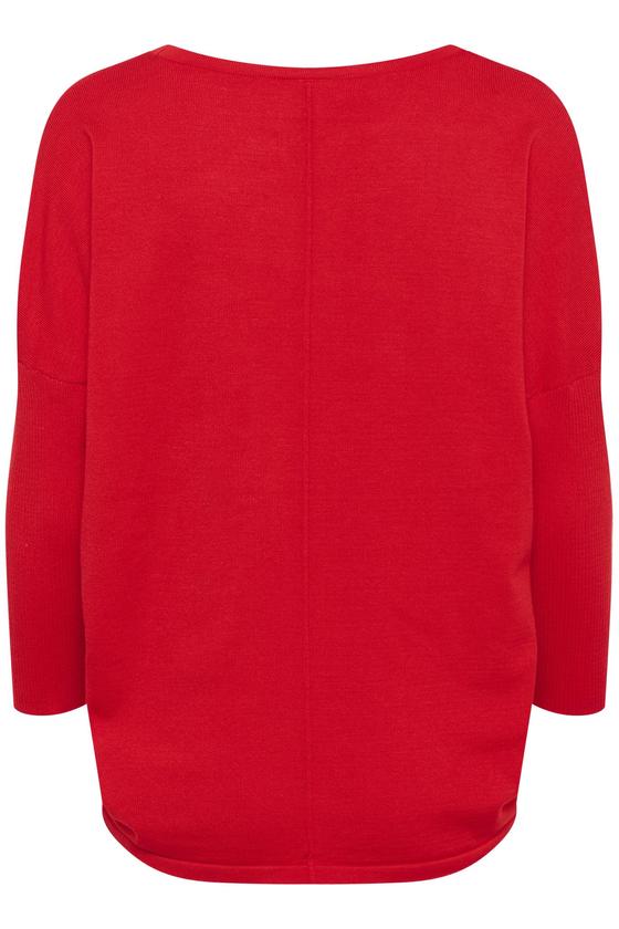 SAINT TROPEZ MilaSZ R-Neck Pullover 30500003 - rot