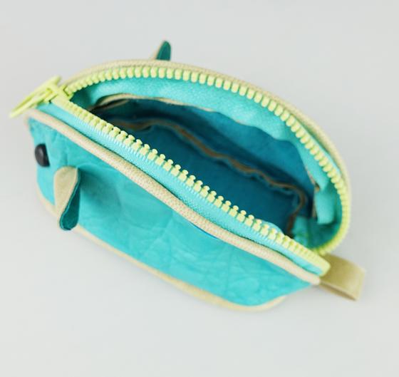 goldmarie Mini Bag MAUS Lederreste recycelt - mint-gelb 