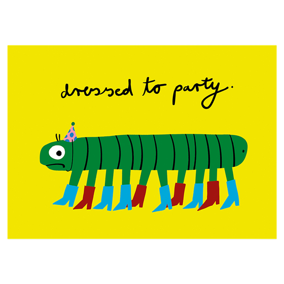 Au Contraire Dressed To Party Postkarte