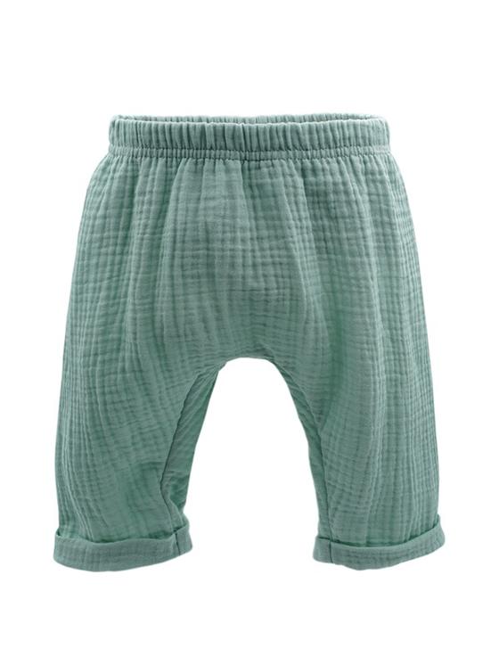 Musselin-Hose, Biobaumwolle, GOTS-zertifiziert, meeresgrün