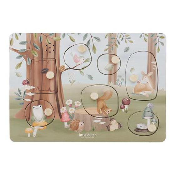 Little Dutch Sound-Greif-Puzzle Holz Forest Friends