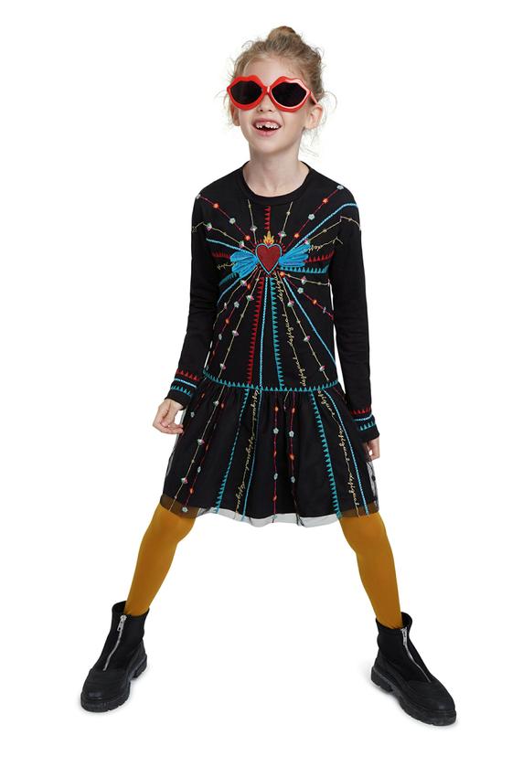 Kleid "Ojodeagua" mit hochwertiger Stickerei und Perlen