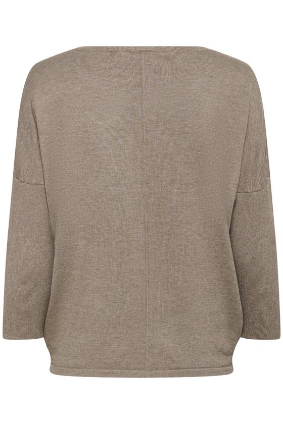 SAINT TROPEZ MilaSZ R-Neck Pullover 30500003 - beige-braun melange