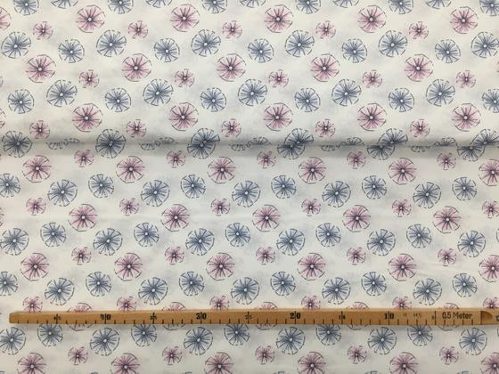 Baumwolle Renforcé Schirme blau rosa