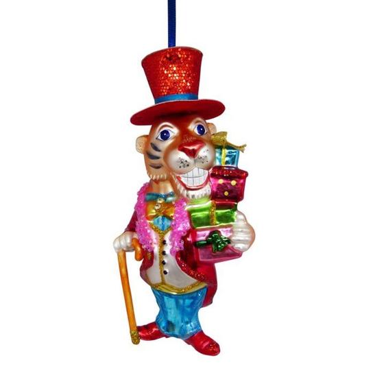 GIFTCOMPANY Baumschmuck Hänger Tiger mit Geschenken - bunt