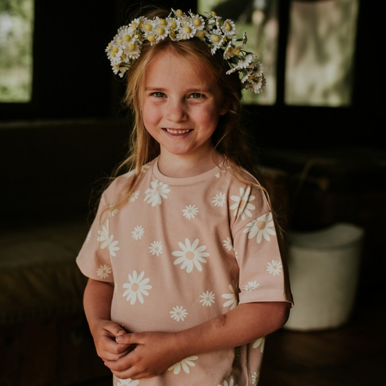 T-Shirt "Gänseblümchen", Baumwoll, rosa