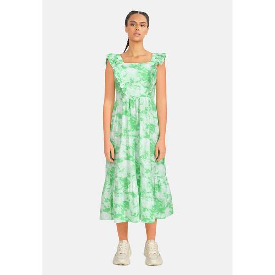 SISTERS POINT Kleid UNIZA-DR1 Batikmuster - weiß-mint