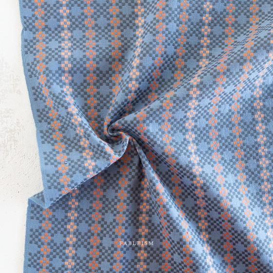 Fableism Supply Lucky Loom Stoff  Mosaic in blue