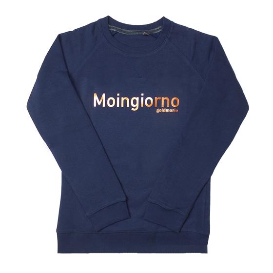 goldmarie Sweatshirt MOINGIORNO dunkelblau-kupfer mit Glanz 