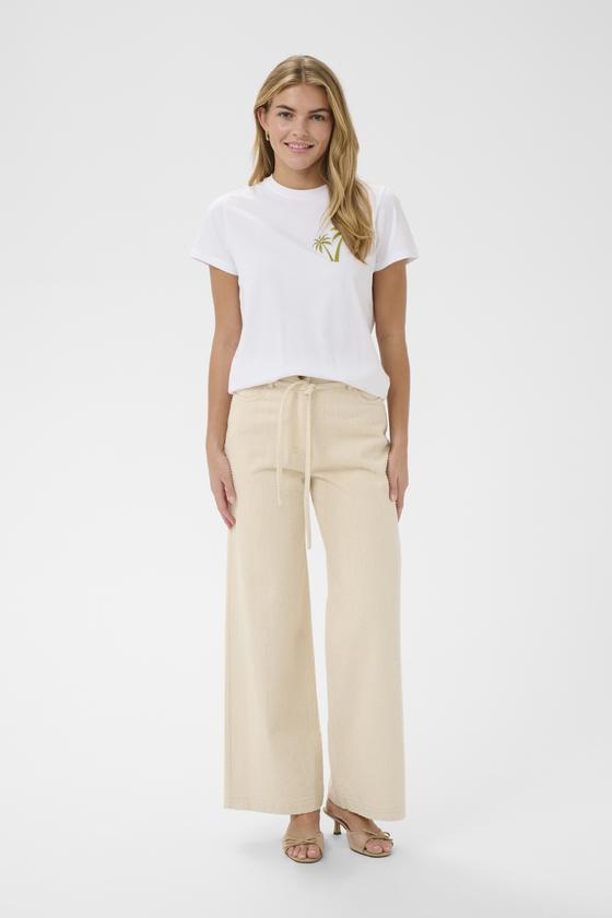 SAINT TROPEZ T-Shirt mit Palme Stickerei ReeceSZ 30515233 - weiß-grün