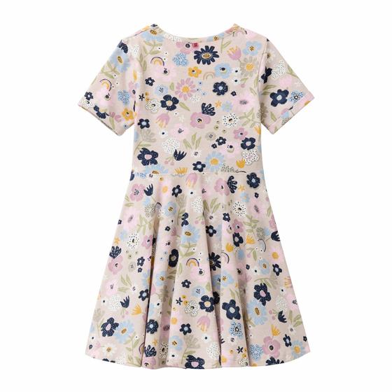 People wear Organic Kurzarmkleid Bunte Blüten Hellrosa