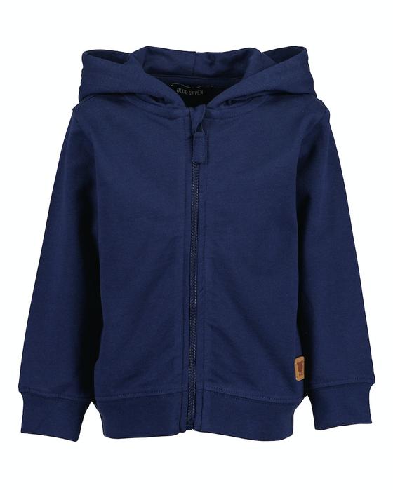 Sweatjacke, reine Baumwolle, ultramarin