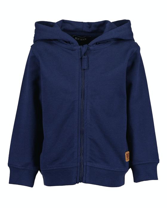 Sweatjacke, reine Baumwolle, ultramarin