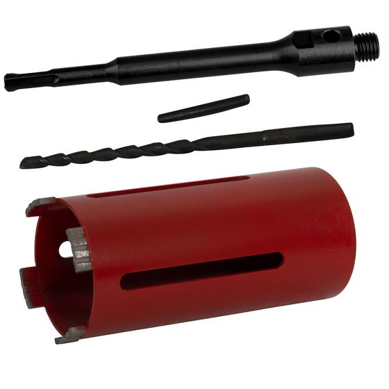 Diamant Trocken-Bohrkrone <br> Ø 32 - 162 mm <br> Nutzlänge 180 mm <br> wahlweise mit verschiedenen Aufnahmen in langer Ausführung
