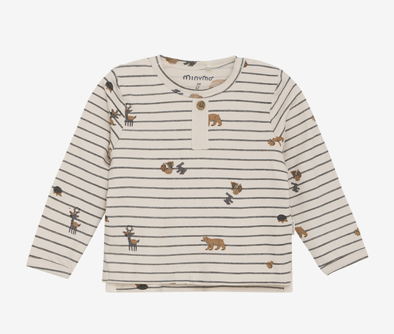 Langarmshirt "Animals", Biobaumwolle, offwhite